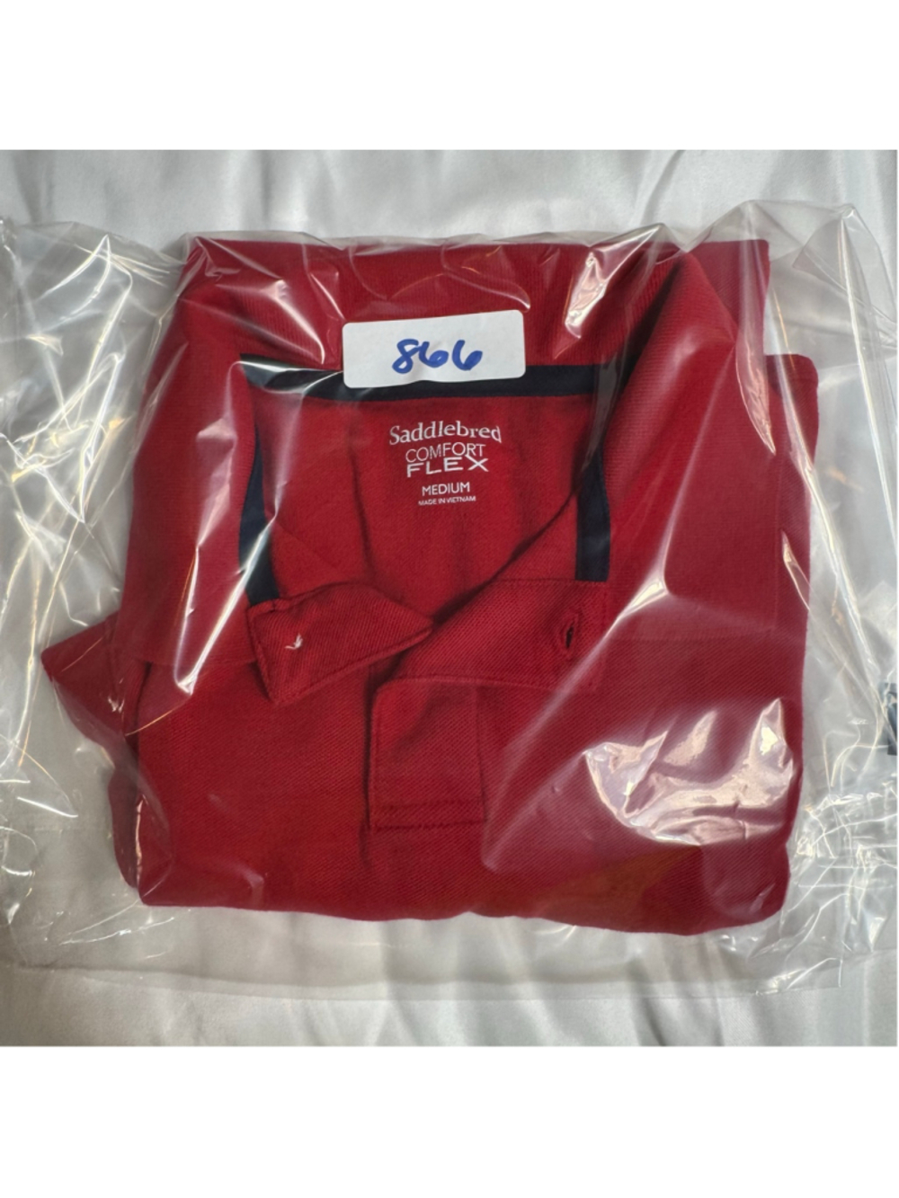Men's Saddlebred Red Comfort Flex Polo Shirt M - Picture 7 of 7